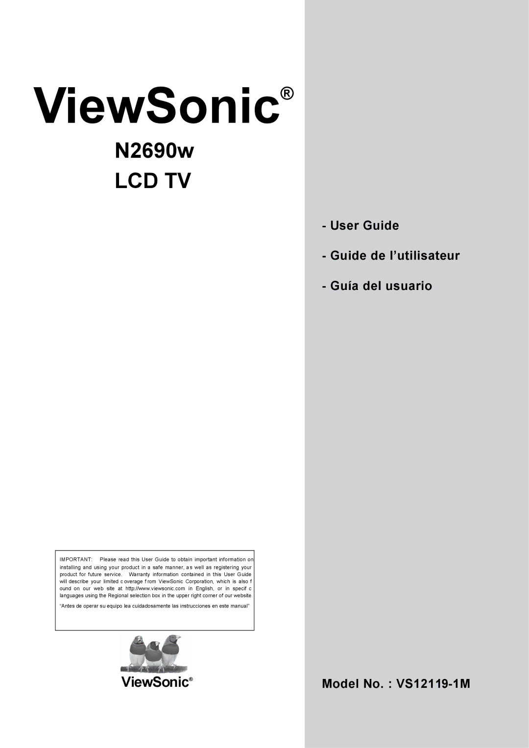 ViewSonic VS12119-1M warranty ViewSonic 