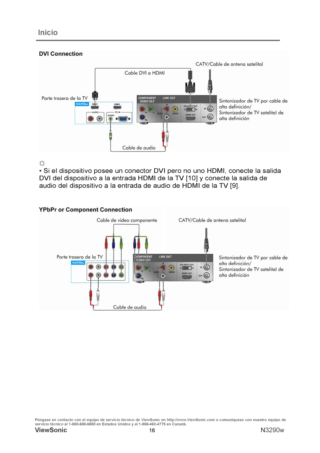 ViewSonic VS12120-1M warranty Inicio 