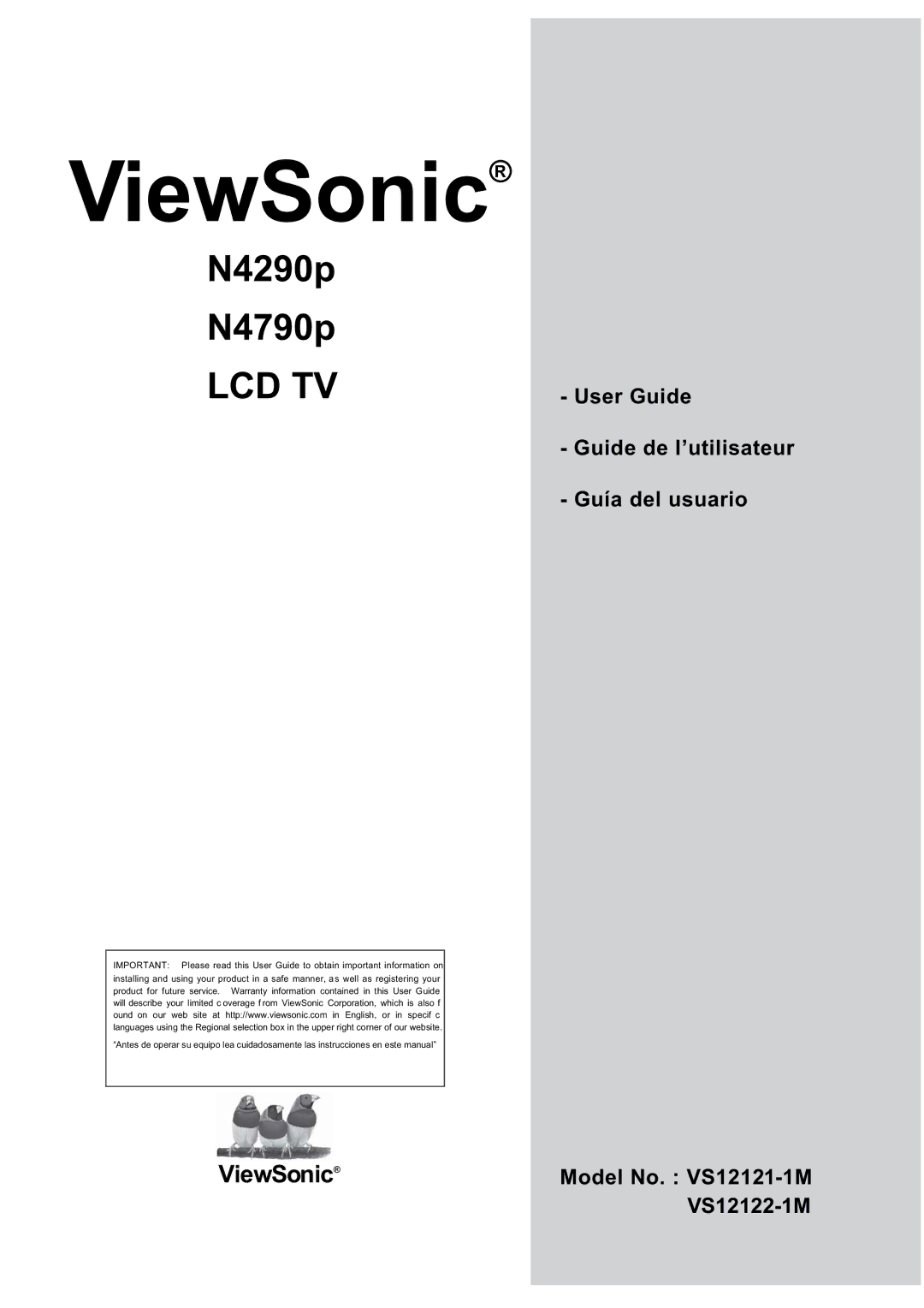 ViewSonic VS12121-1M, VS12122-1M warranty ViewSonic 