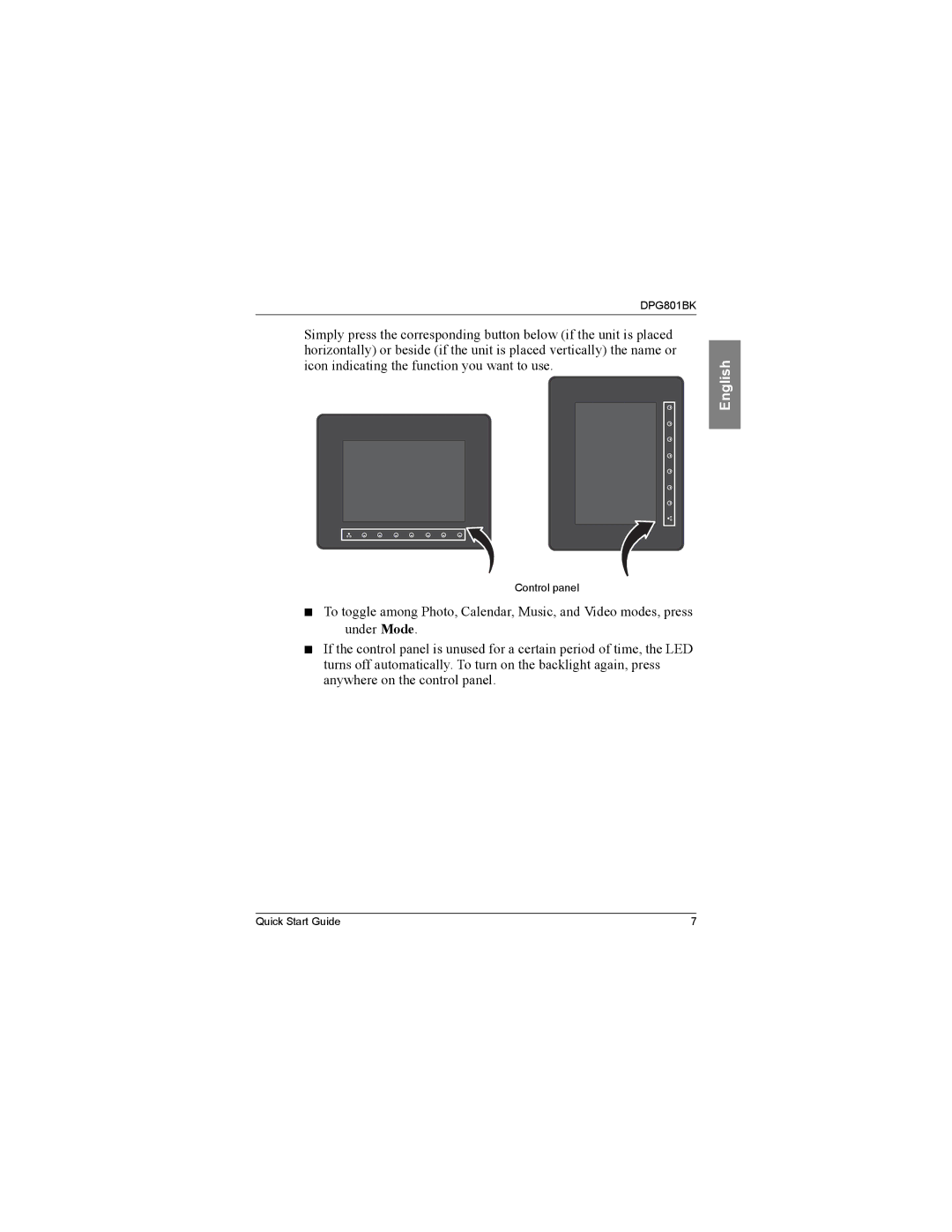 ViewSonic VS12242 manual Control panel 