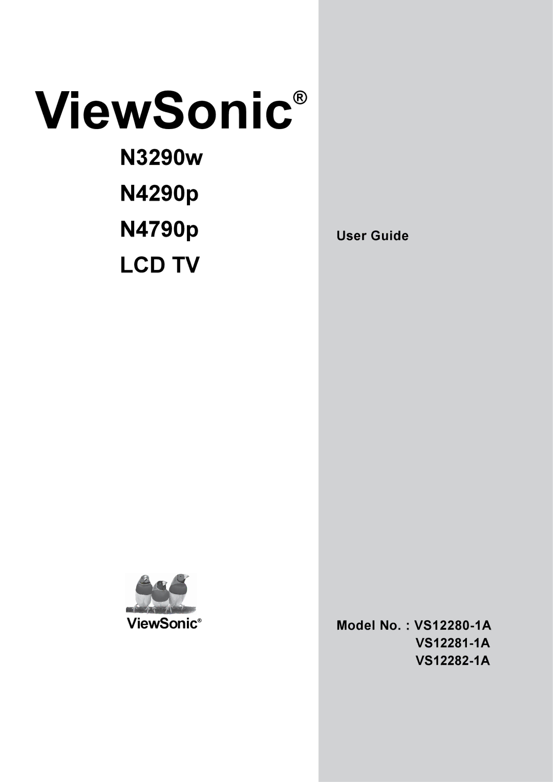 ViewSonic VS12281-1A, VS12280-1A, VS12282-1A manual ViewSonic 