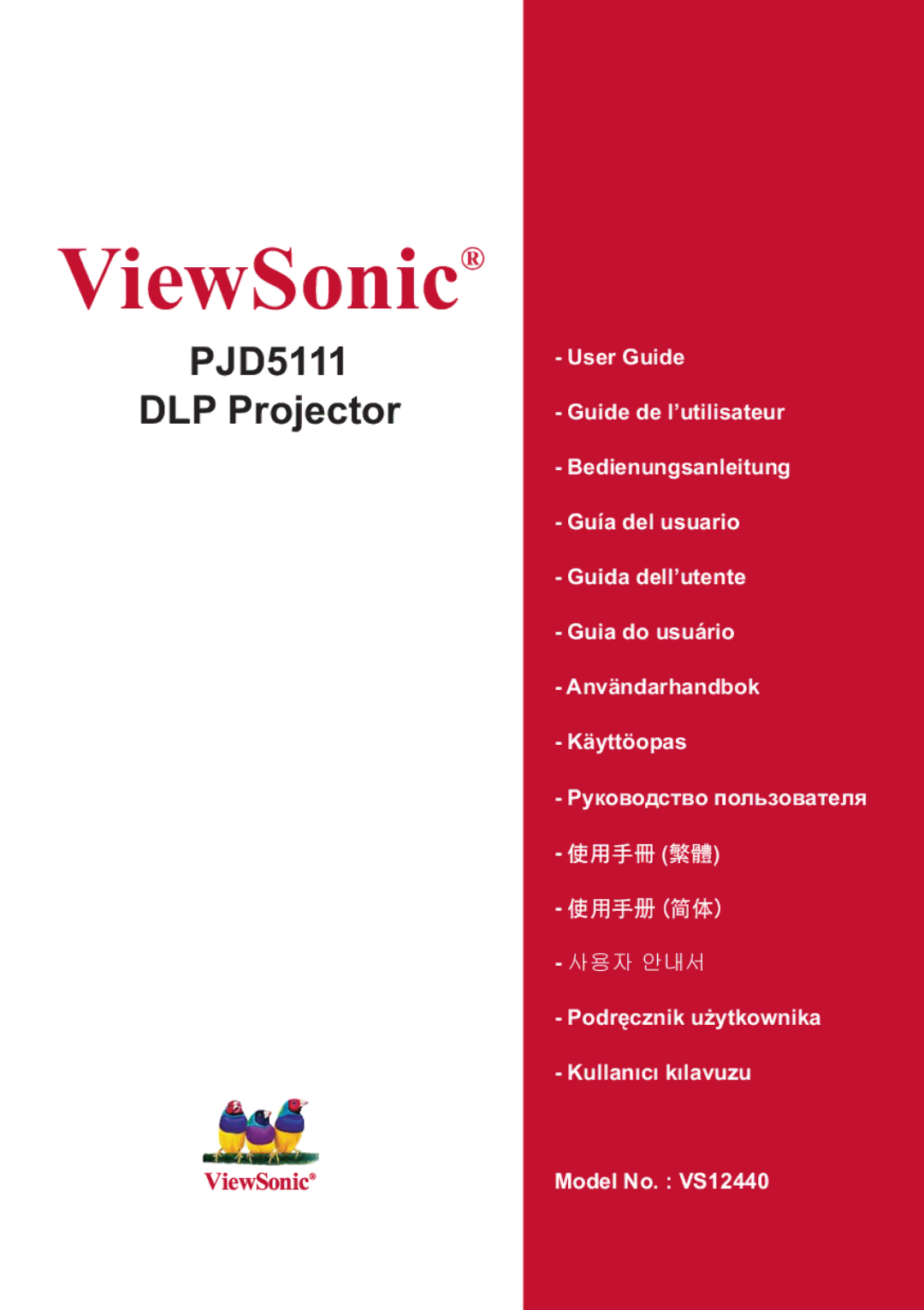 ViewSonic VS12440 manual ViewSonic 