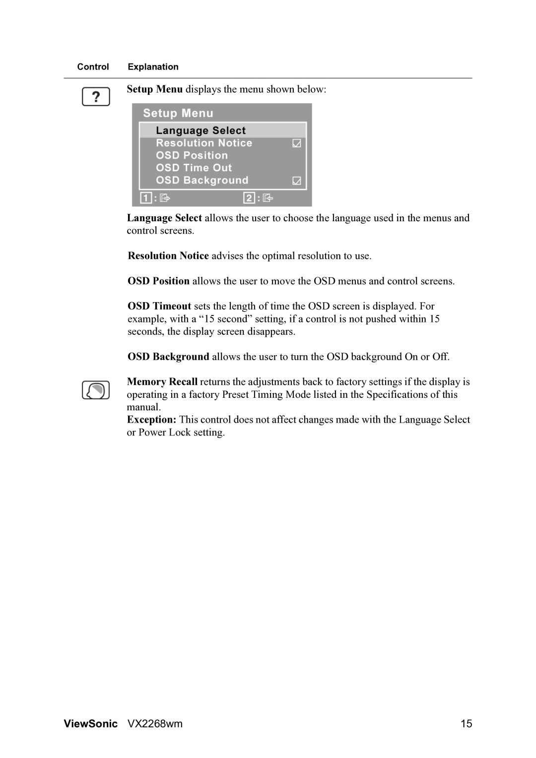 ViewSonic VS12538 warranty ViewSonic VX2268wm 