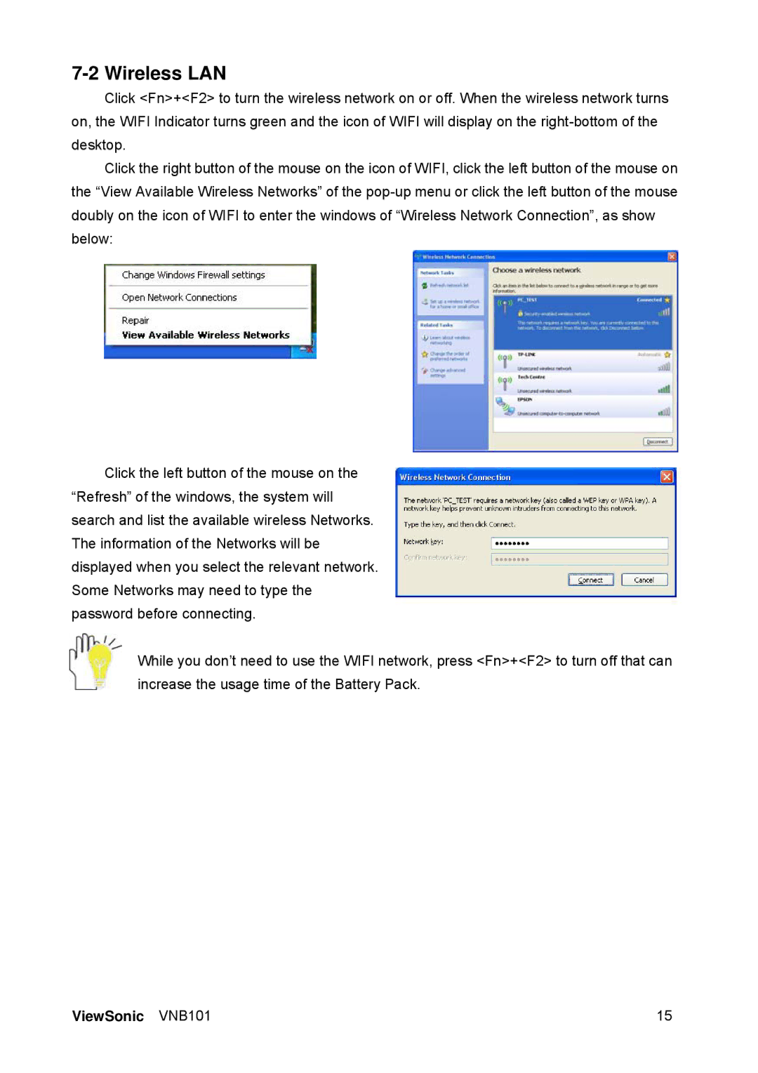 ViewSonic VS12638 manual Wireless LAN 