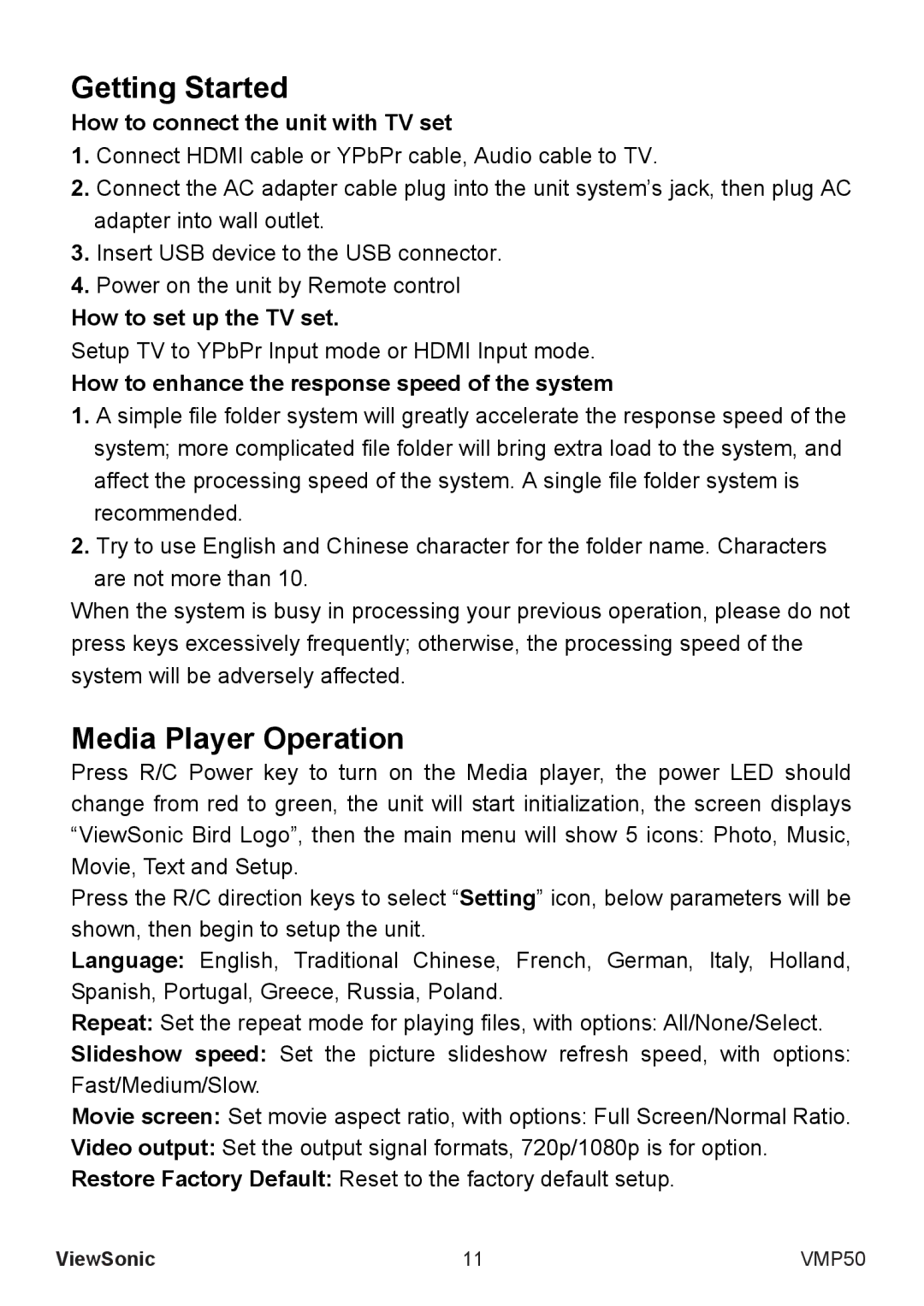 ViewSonic VS12765 manual How to connect the unit with TV set, How to set up the TV set 