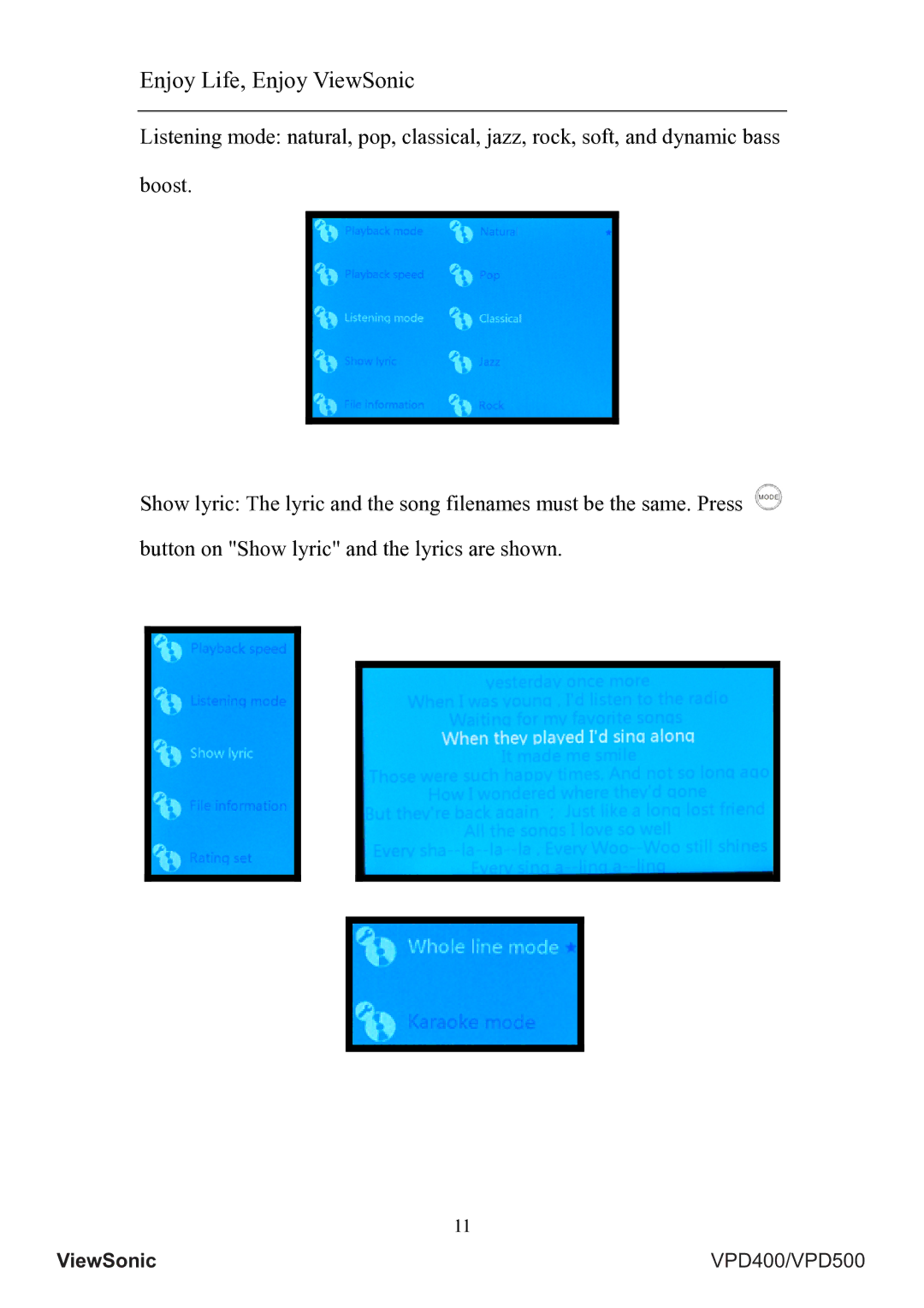 ViewSonic VS12836, VS12835 manual Enjoy Life, Enjoy ViewSonic 