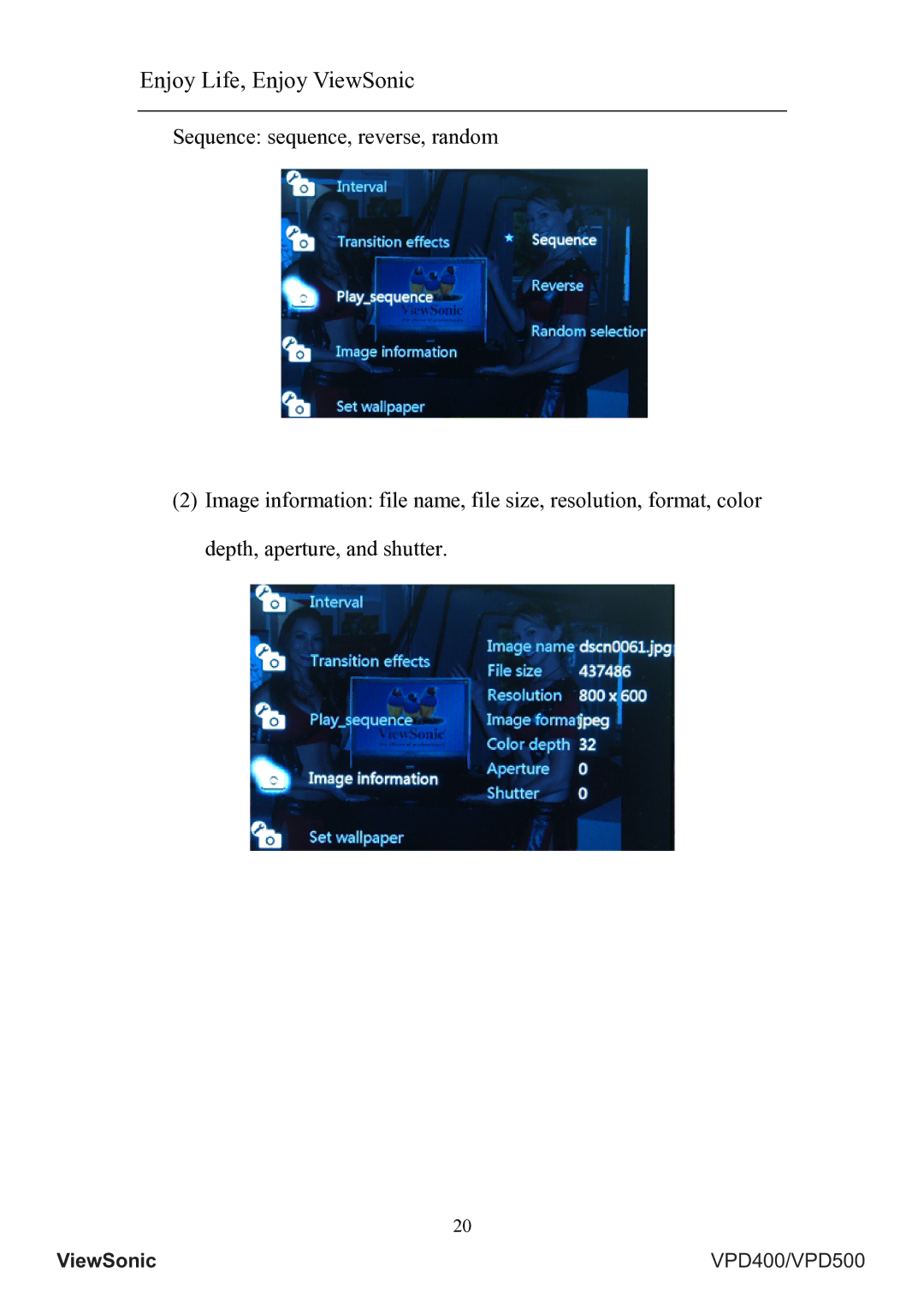 ViewSonic VS12835, VS12836 manual Enjoy Life, Enjoy ViewSonic 