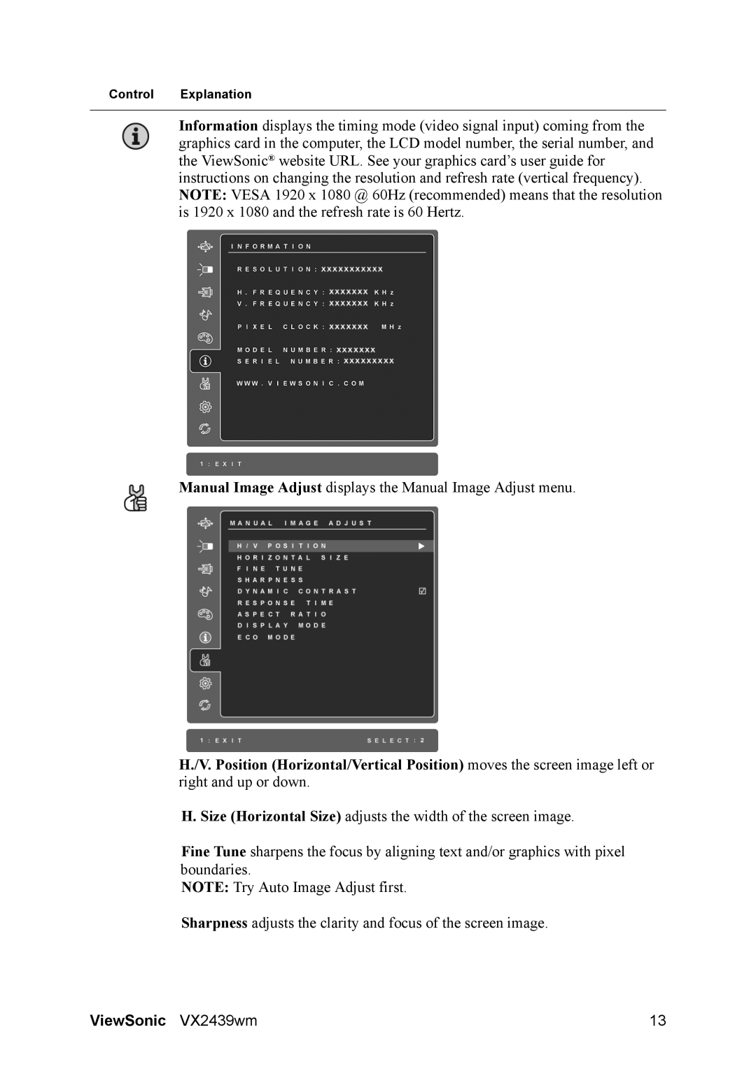 ViewSonic VS12841 warranty ViewSonic VX2439wm 