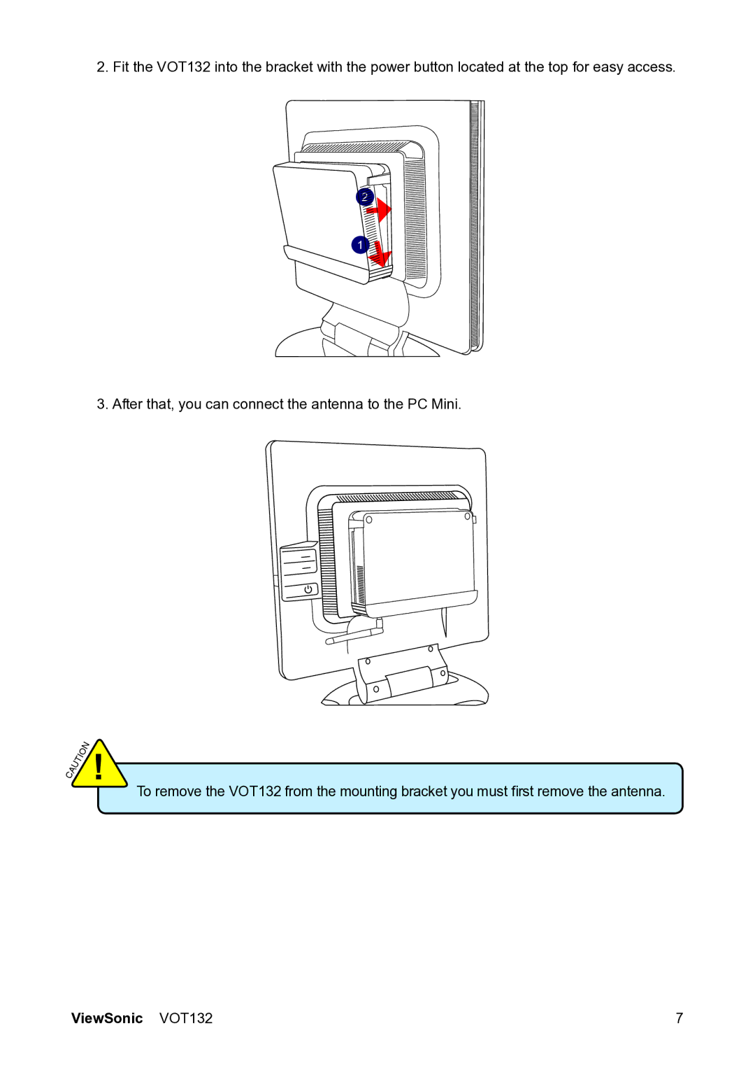 ViewSonic VS12933 manual ViewSonic VOT132 