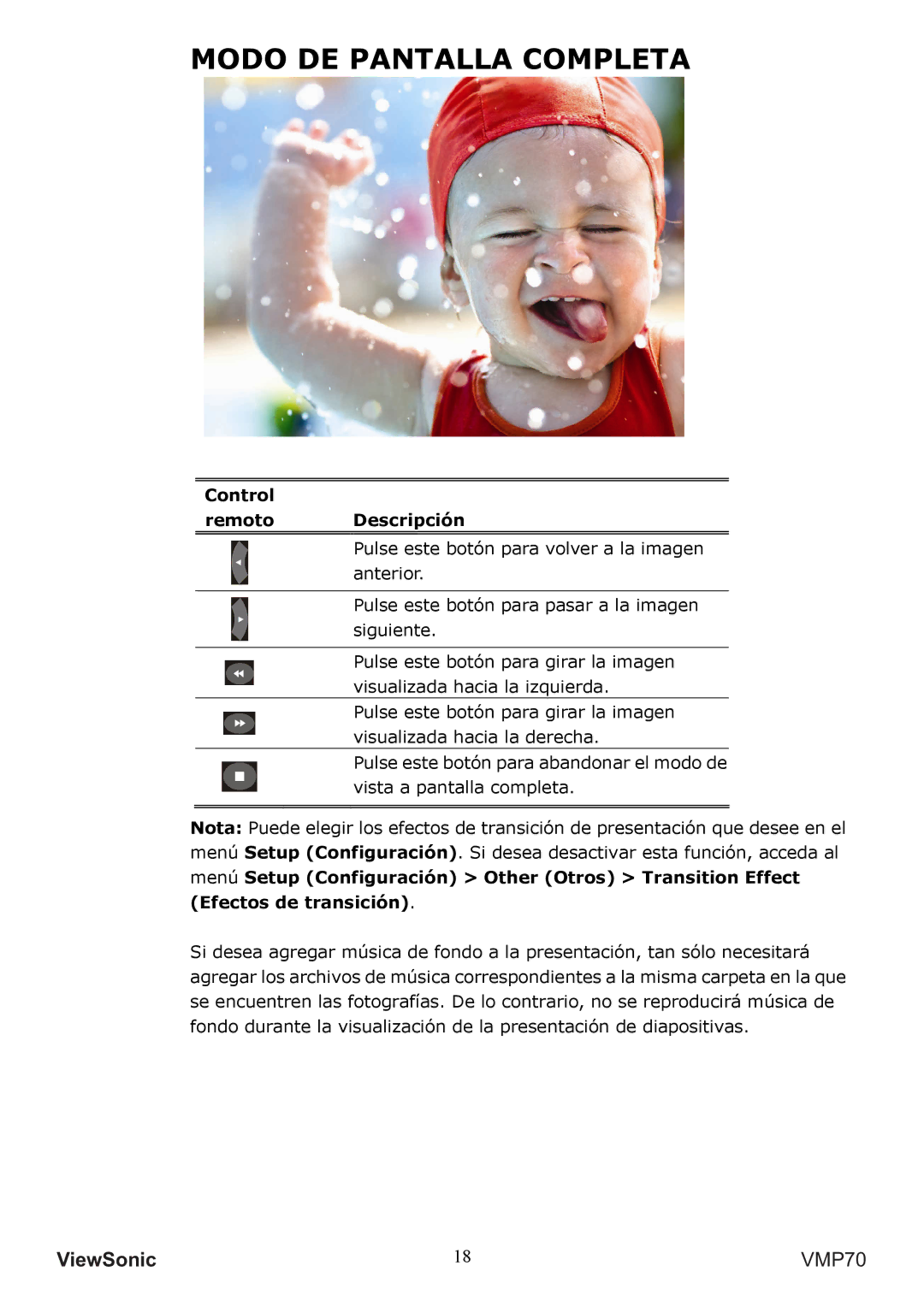 ViewSonic VS13041 manual Modo DE Pantalla Completa, Control Remoto Descripción 