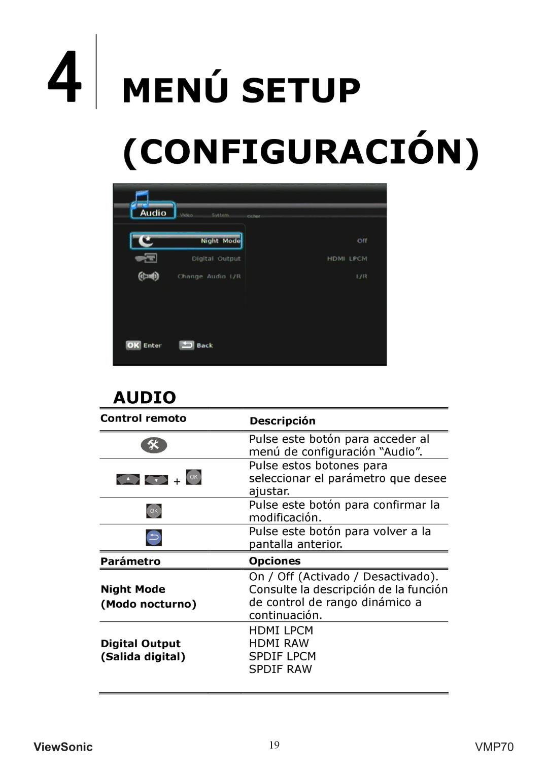 ViewSonic VS13041 manual Audio 