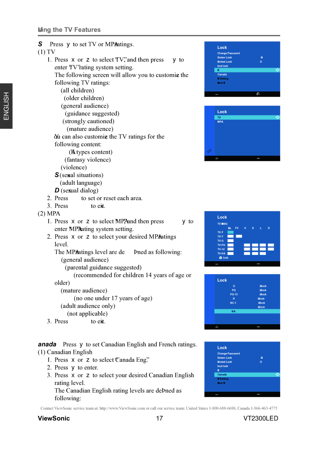 ViewSonic VS13215-1M warranty Press or to select MPAA, and then press to 