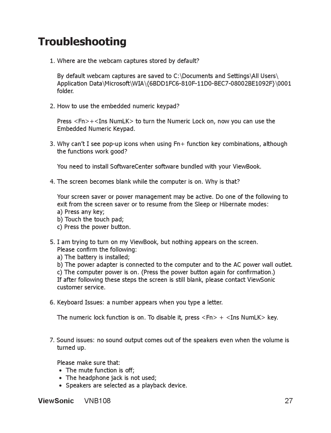 ViewSonic VS13329 manual Troubleshooting 