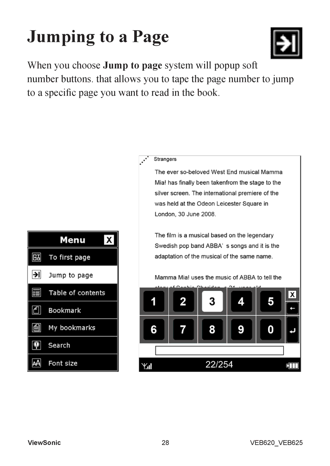 ViewSonic VS13394, VS13392 manual Jumping to a 