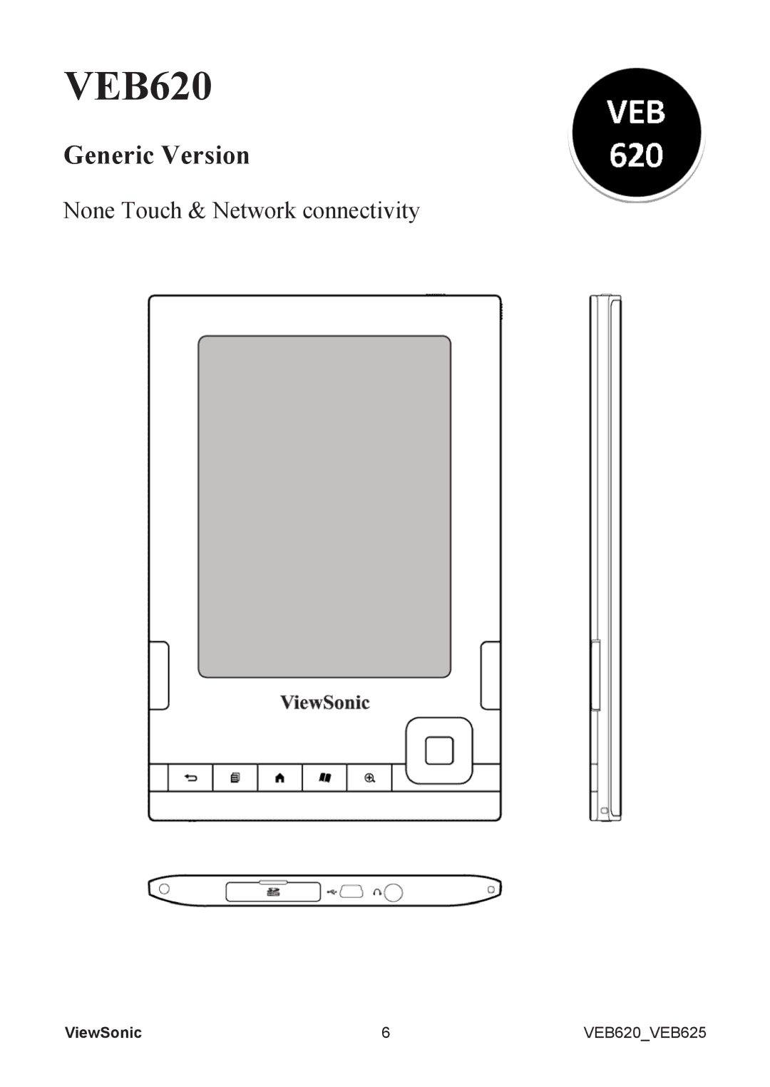 ViewSonic VS13394, VS13392 manual VEB620 