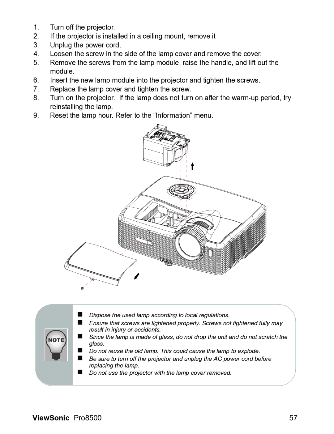 ViewSonic VS13645 warranty ViewSonic Pro8500 