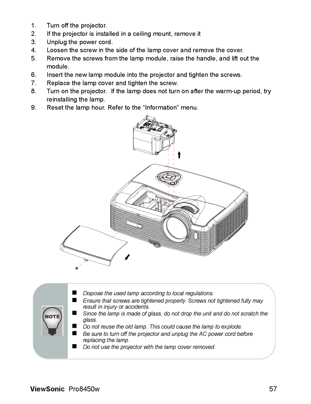 ViewSonic VS13646 warranty ViewSonic Pro8450w 