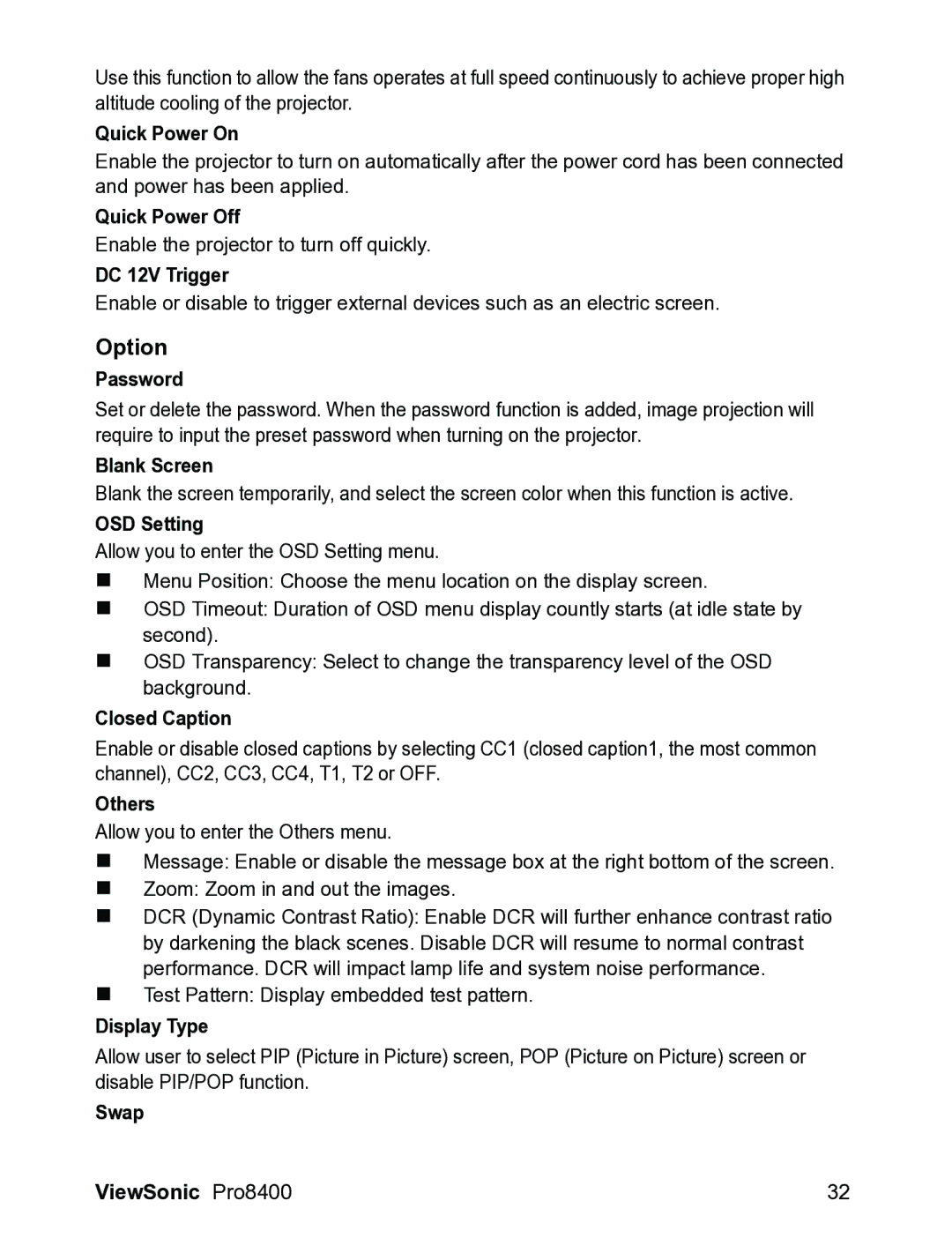 ViewSonic VS13647 warranty Option 