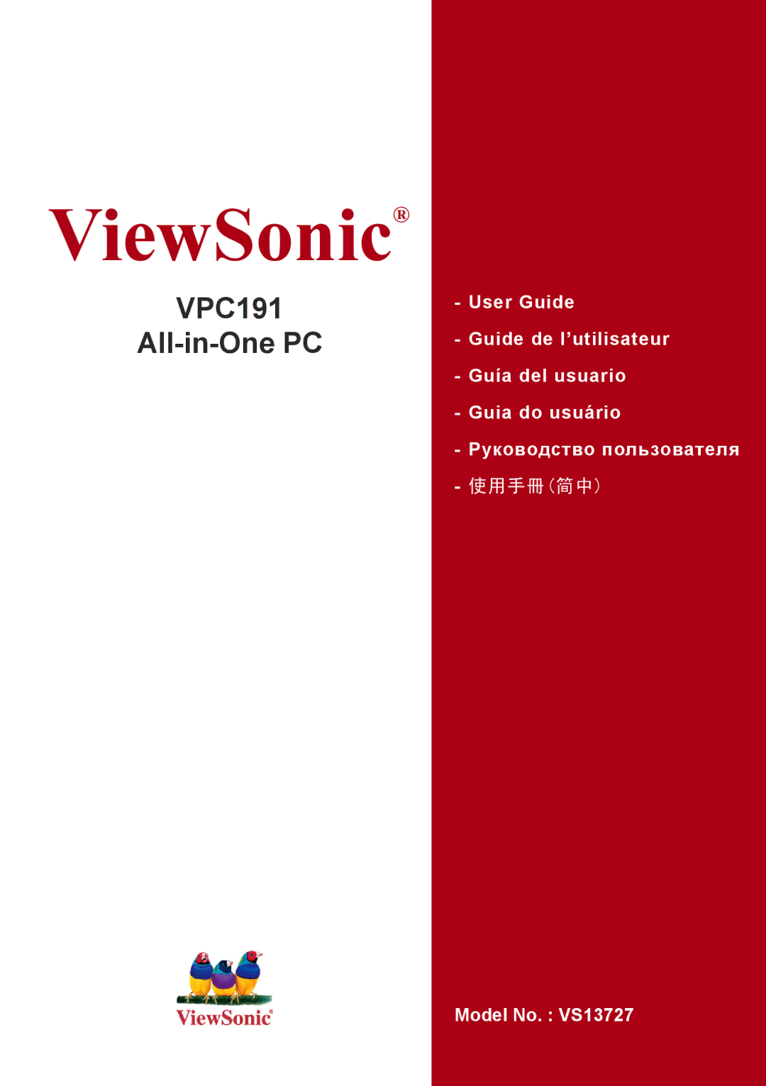 ViewSonic VS13727 manual ViewSonic 