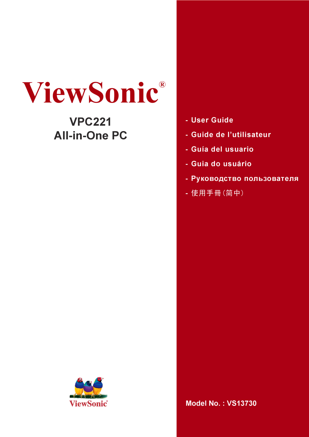 ViewSonic VS13730 manual ViewSonic 