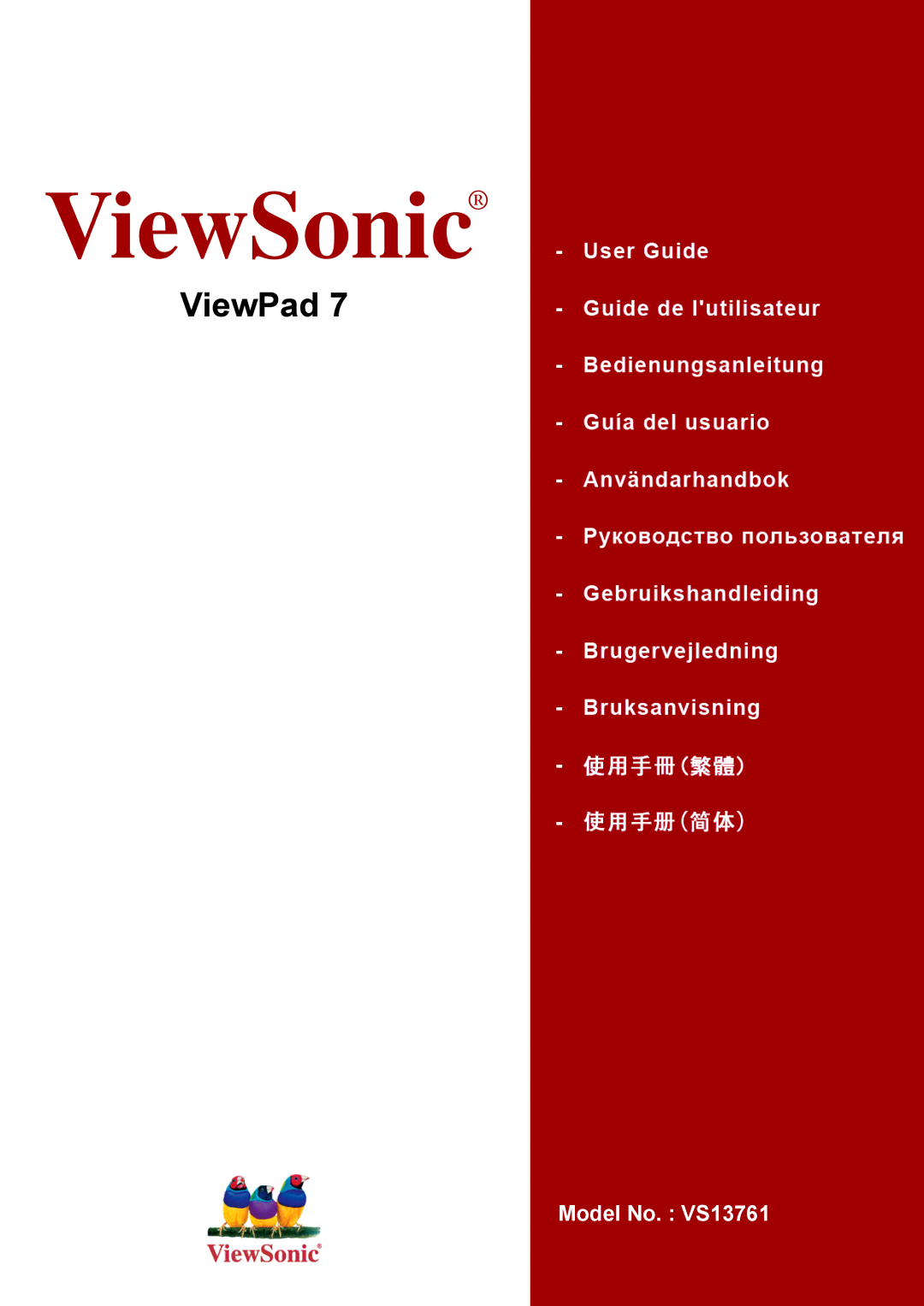 ViewSonic VS13761 manual ViewSonic 