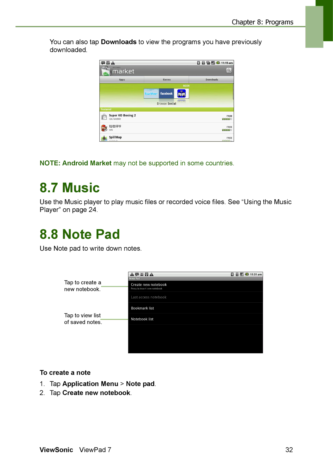 ViewSonic VS13761 manual Music 