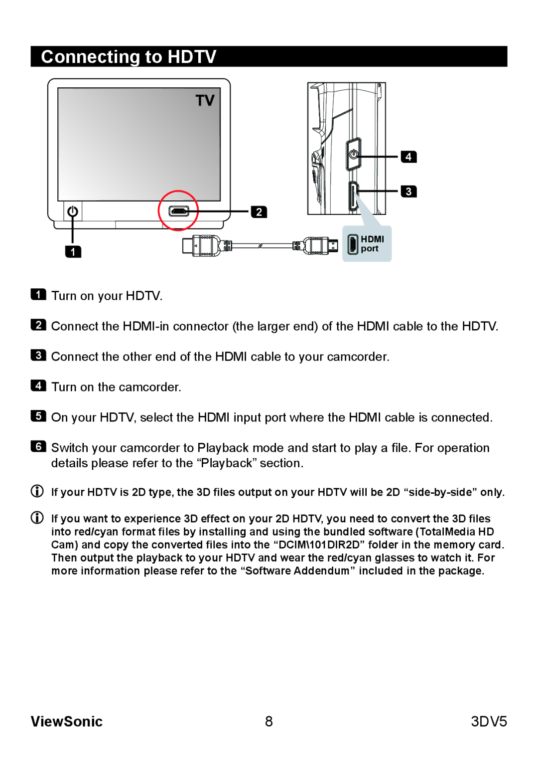 ViewSonic VS13782 warranty Connecting to Hdtv 