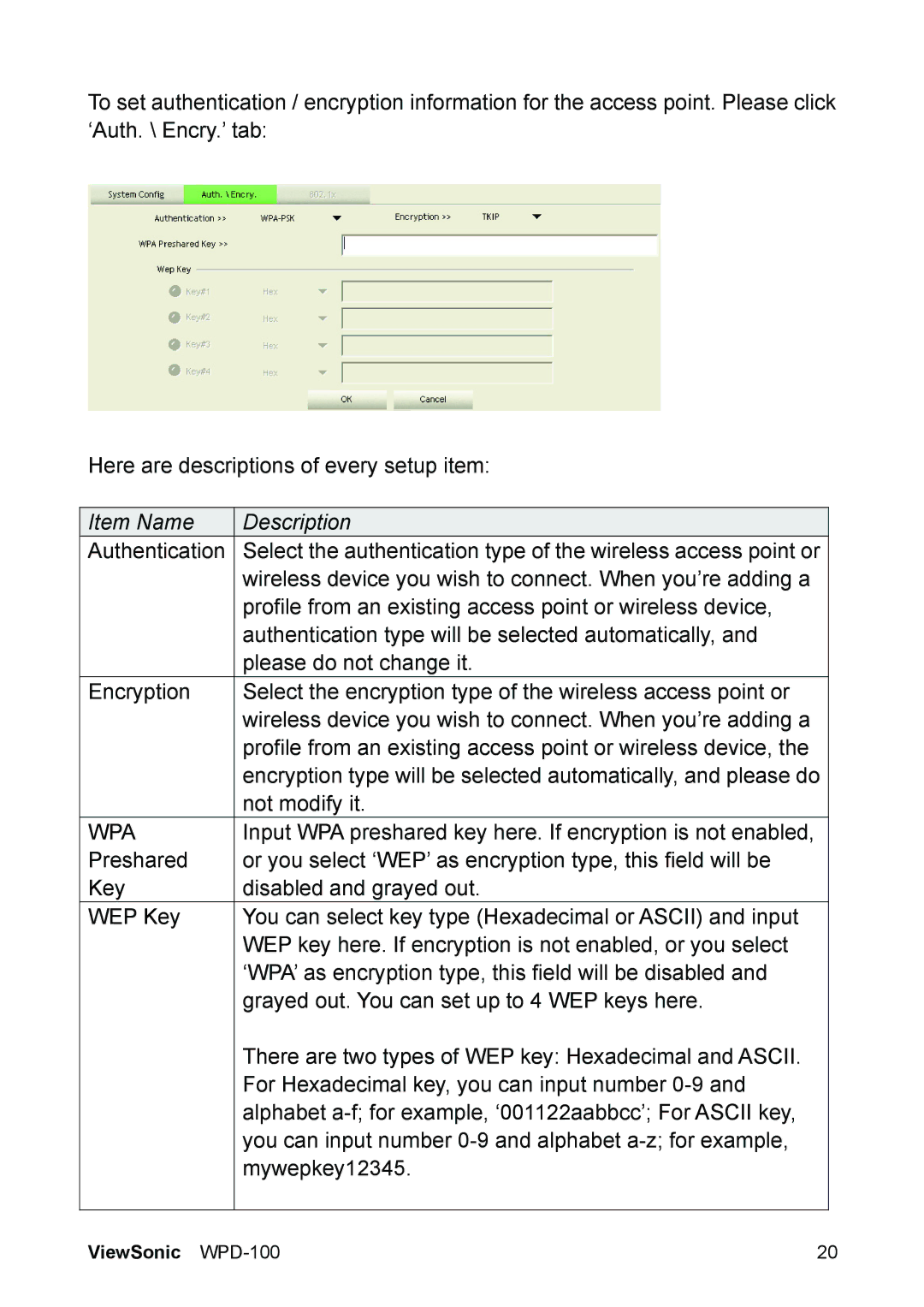 ViewSonic VS13789 manual Wpa 