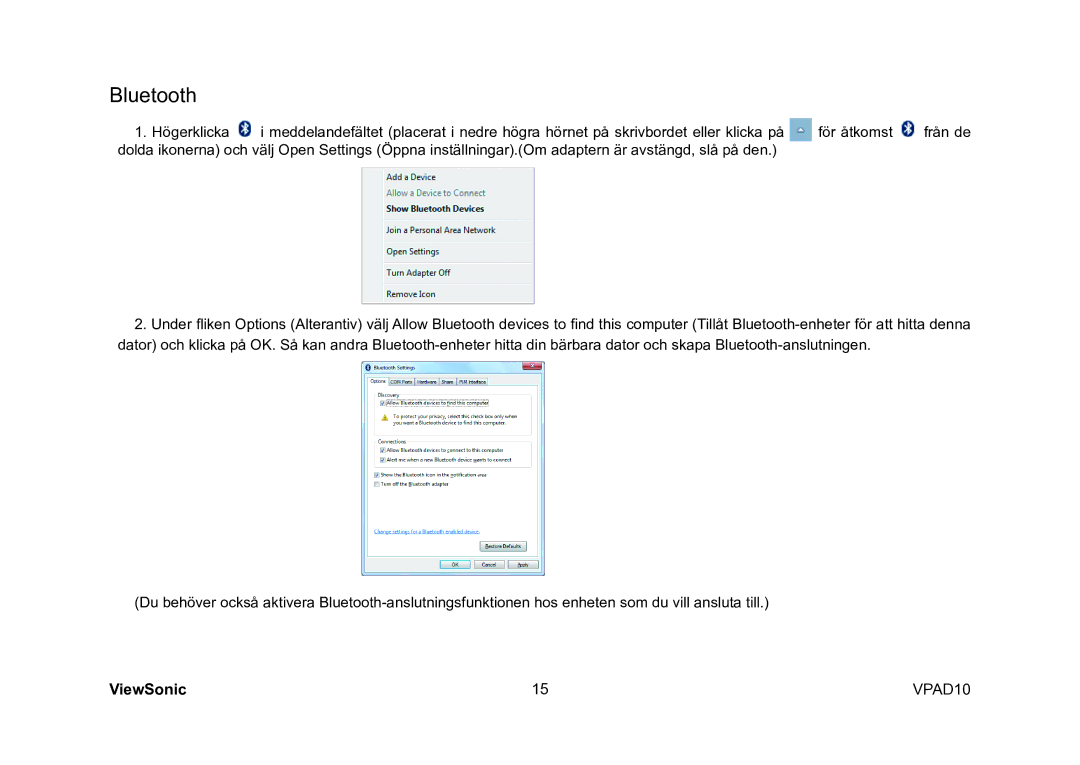 ViewSonic VS13790 manual Bluetooth 