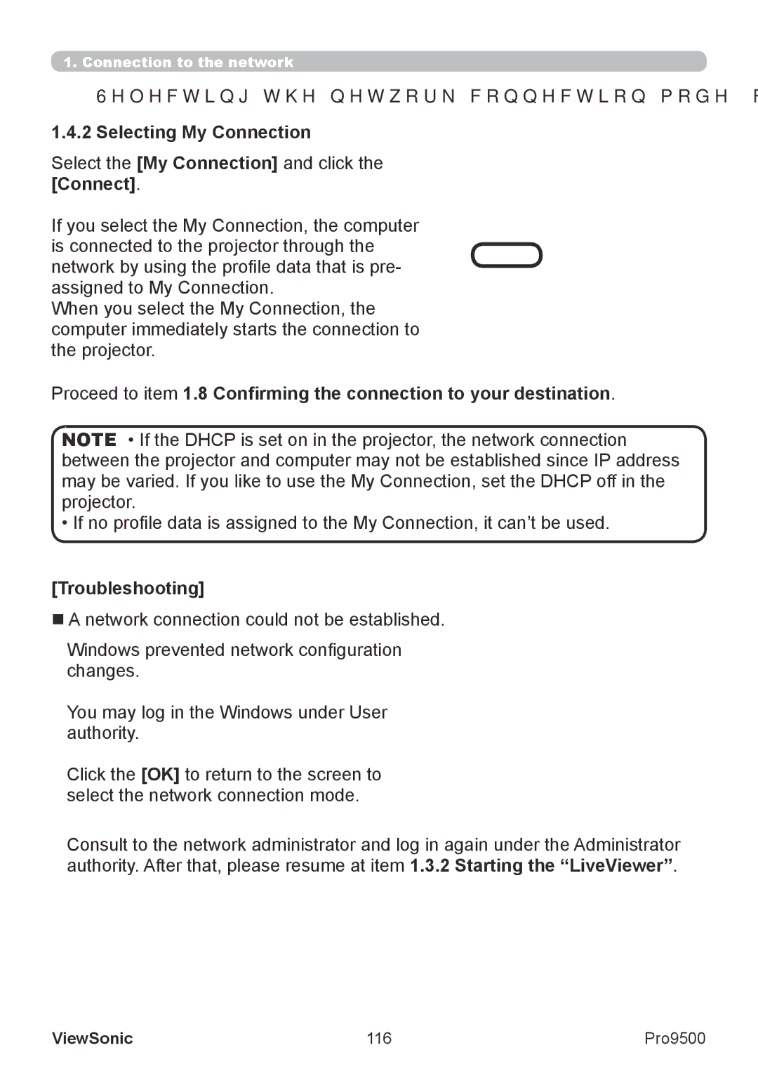 ViewSonic VS13835 warranty Selecting My Connection, 116 