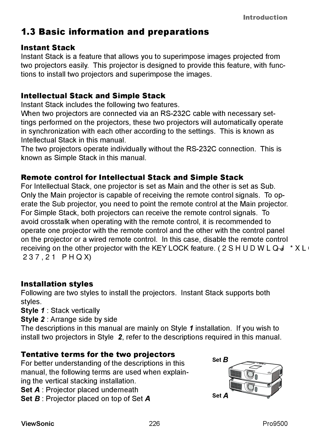 ViewSonic VS13835 warranty Basic information and preparations, Instant Stack, Installation styles 