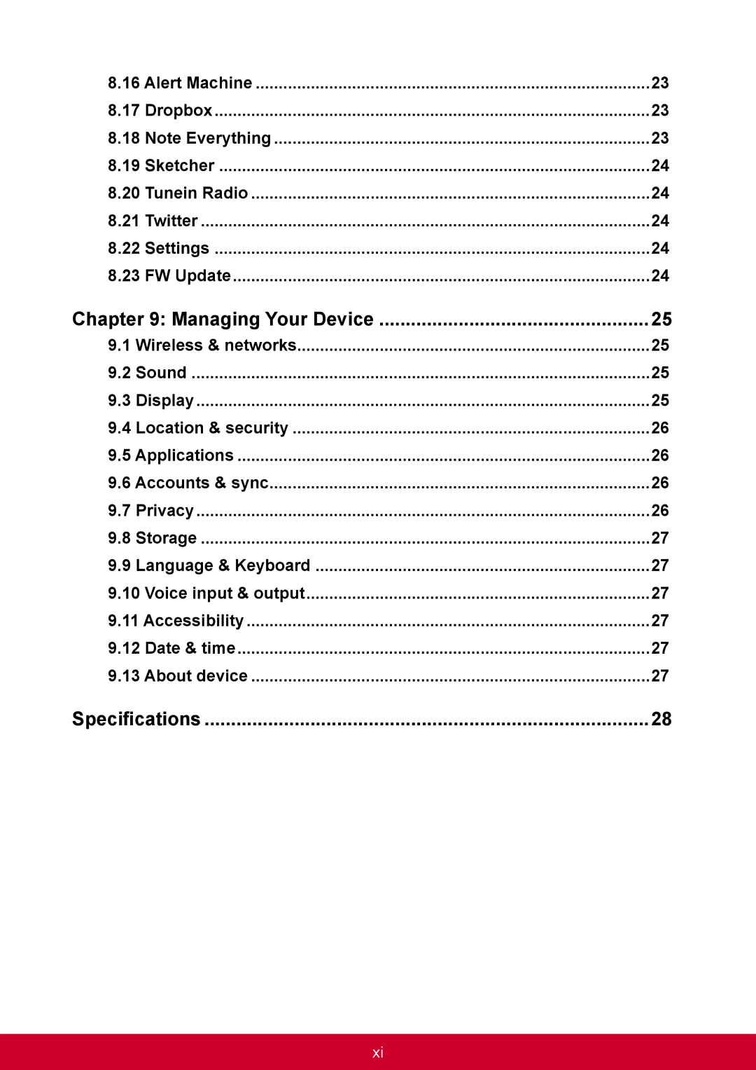 ViewSonic VS14359 warranty Specifications 