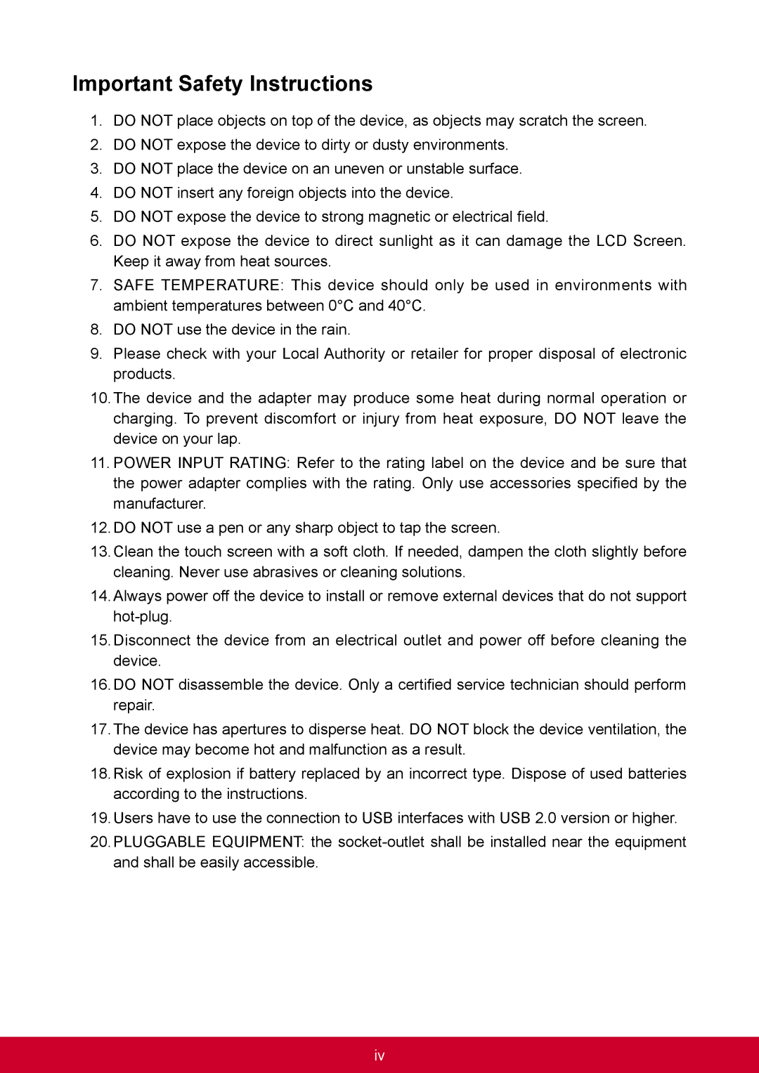 ViewSonic VS14359 warranty Important Safety Instructions 