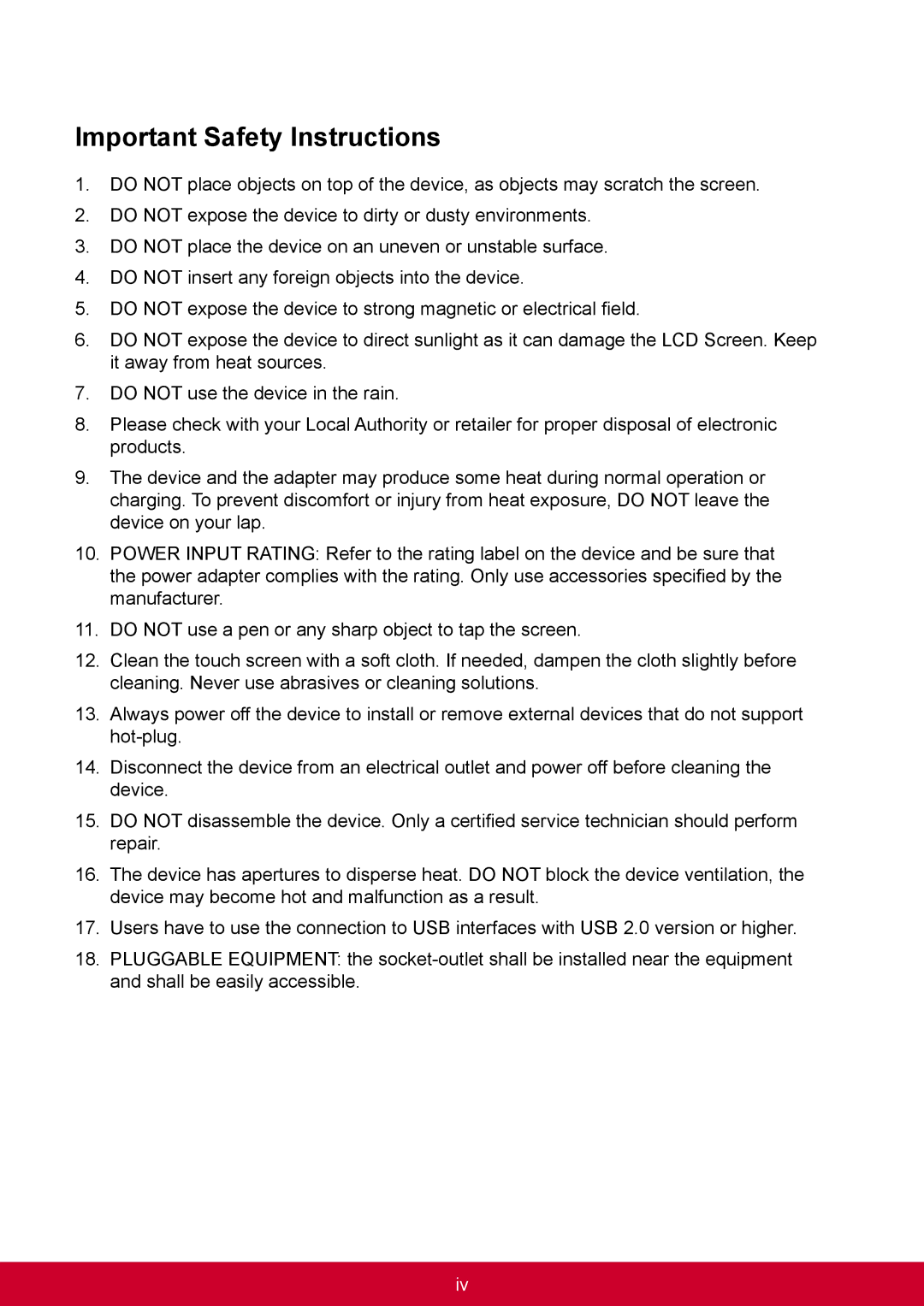 ViewSonic VSD220 manual Important Safety Instructions 