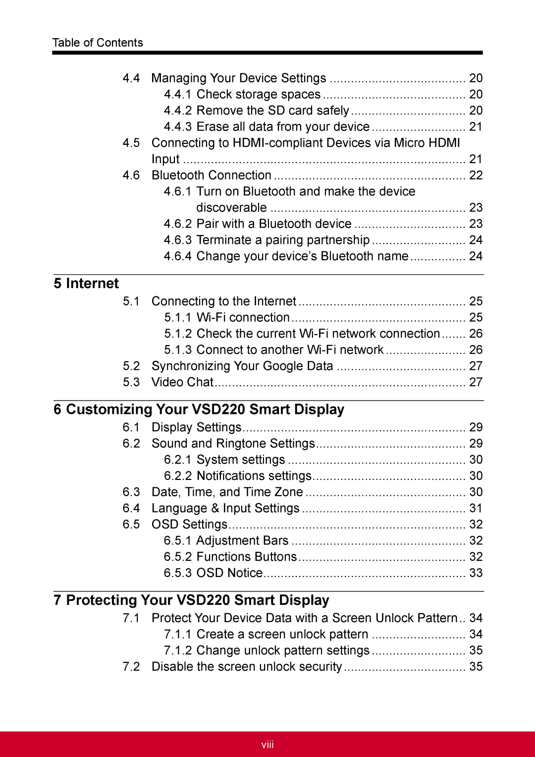 ViewSonic VSD220 manual Internet 