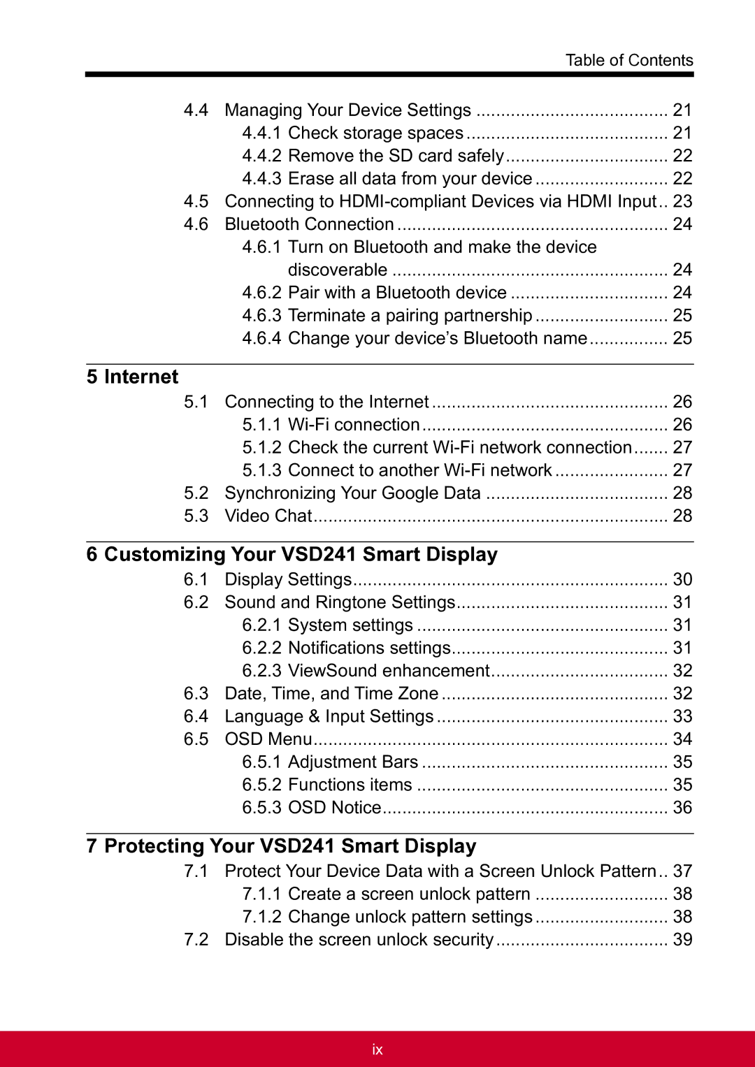 ViewSonic VSD241WTAUS0 manual Internet 