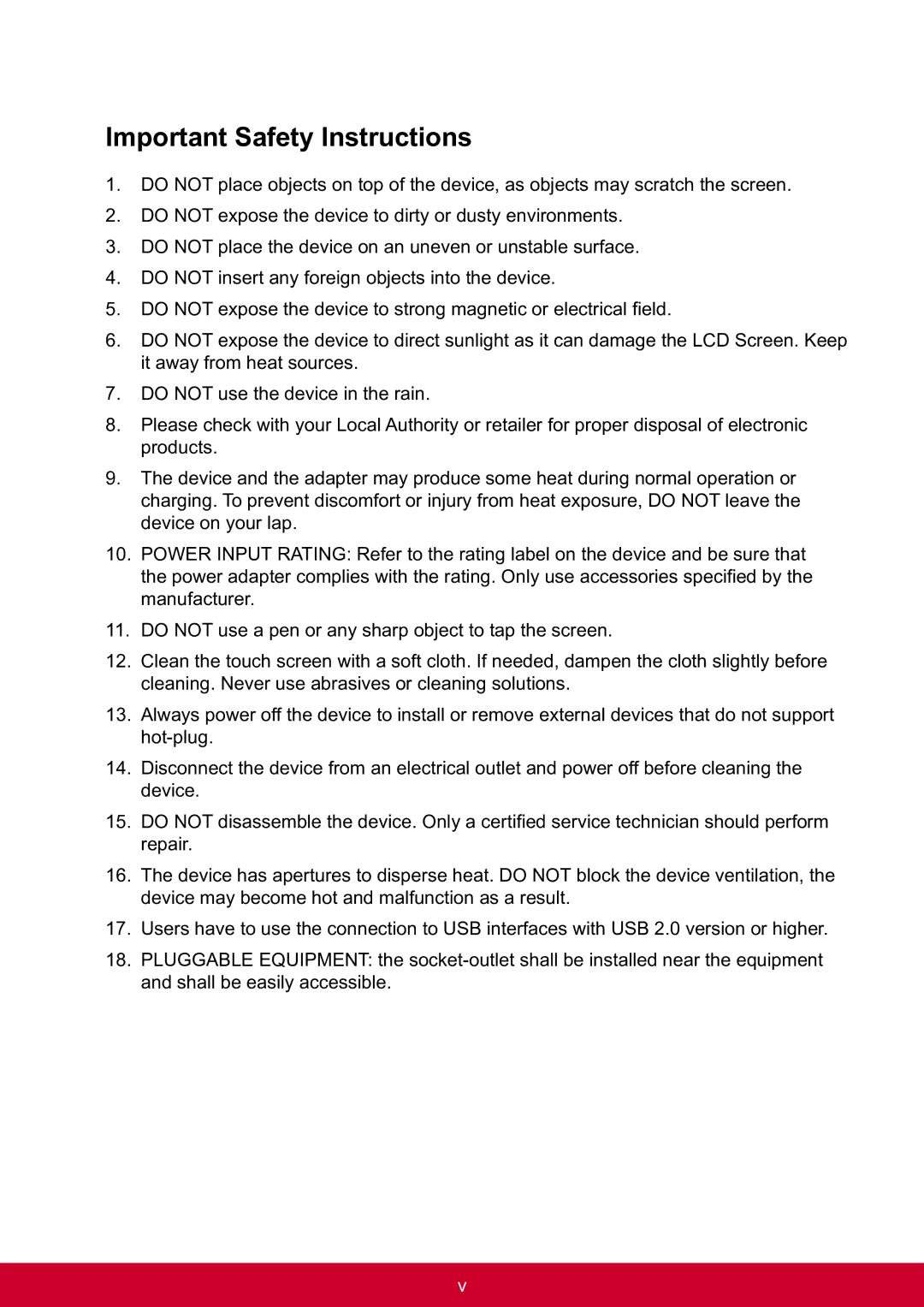 ViewSonic VSD241WTAUS0 manual Important Safety Instructions 