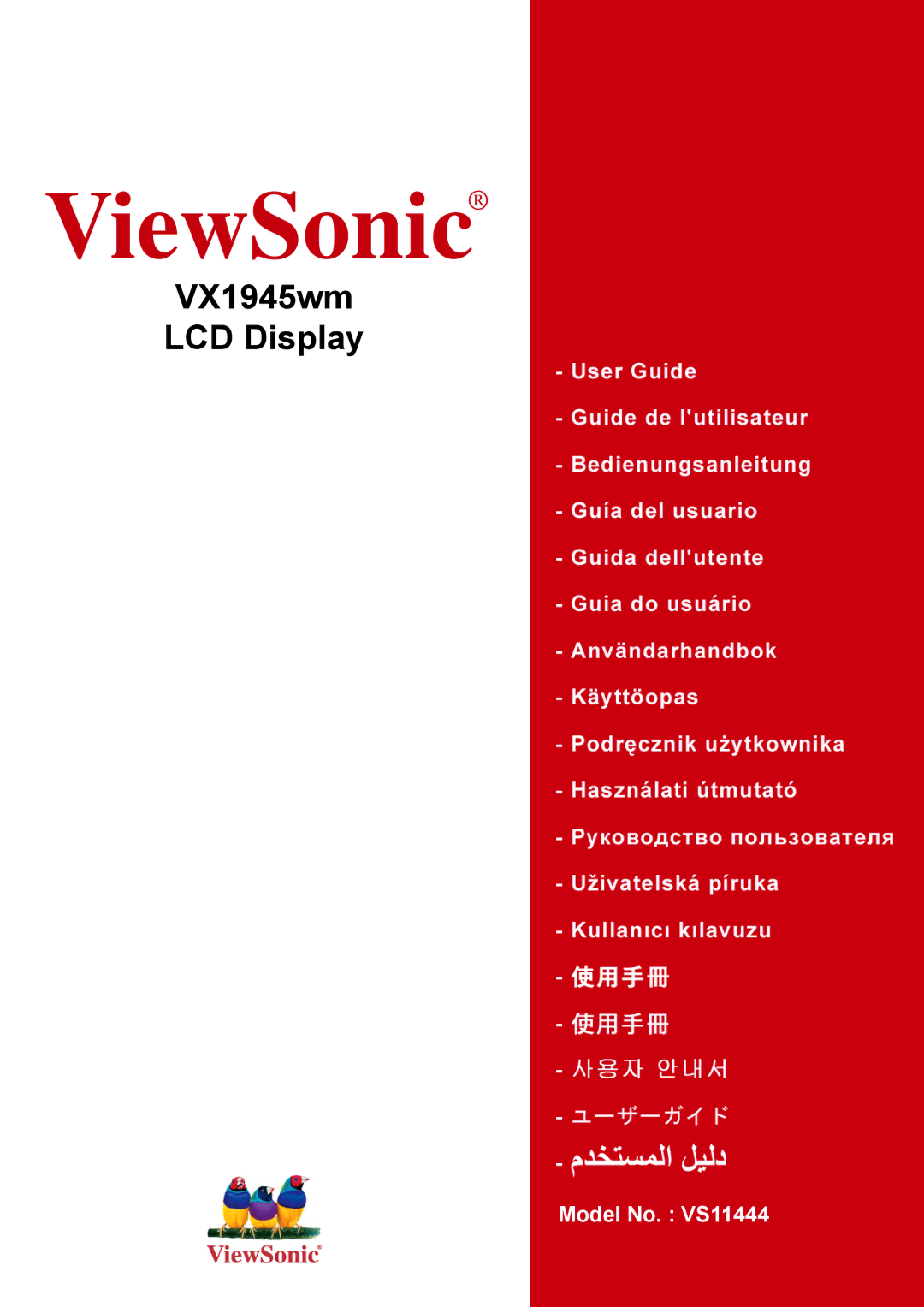 ViewSonic VX1945WM manual ViewSonic 