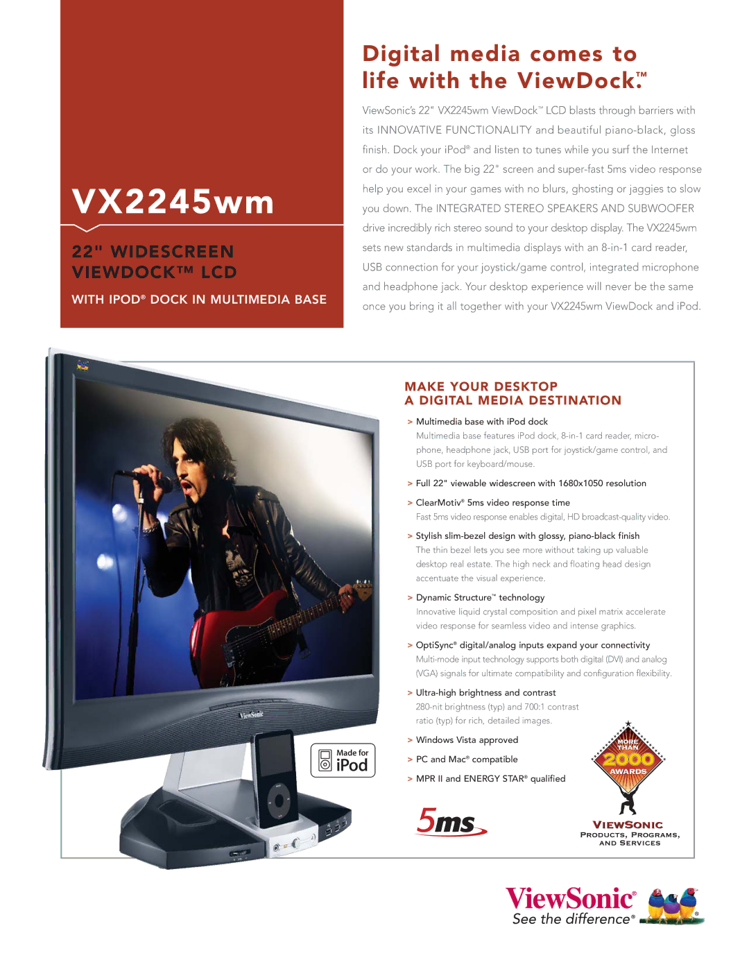 ViewSonic VX2245WM manual VX2245wm 