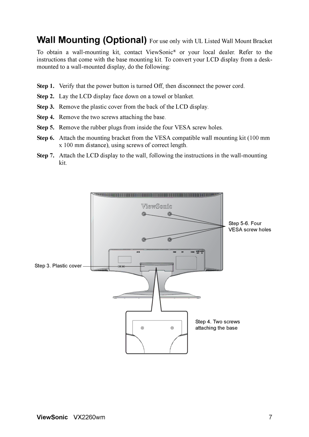 ViewSonic VX2260s-LED warranty ViewSonic VX2260wm 