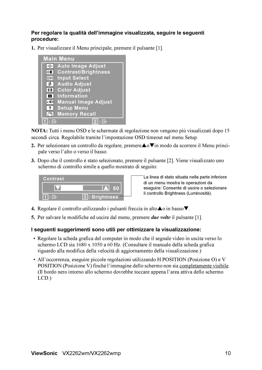 ViewSonic manual ViewSonic VX2262wm/VX2262wmp 