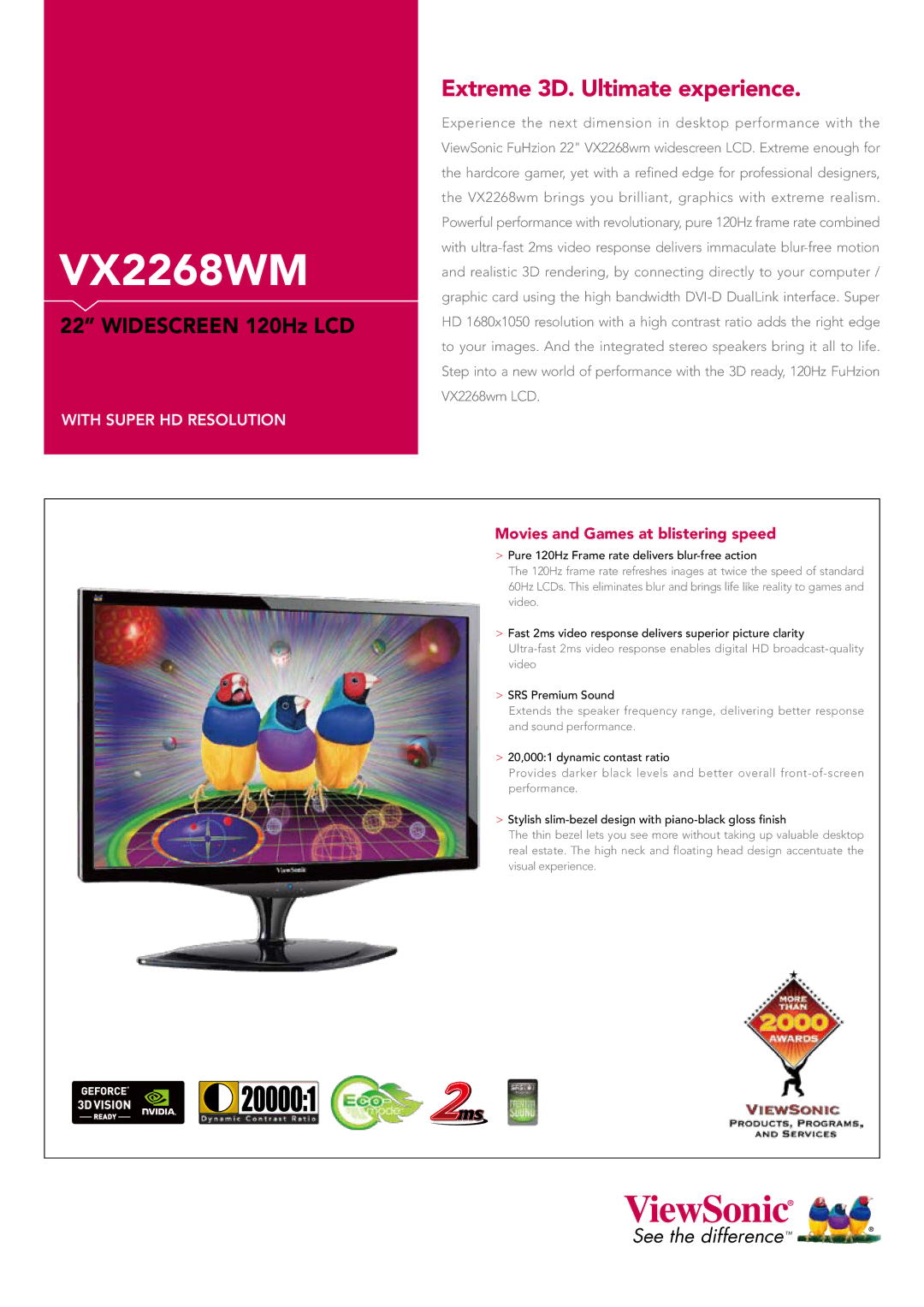 ViewSonic VX2268WM manual 