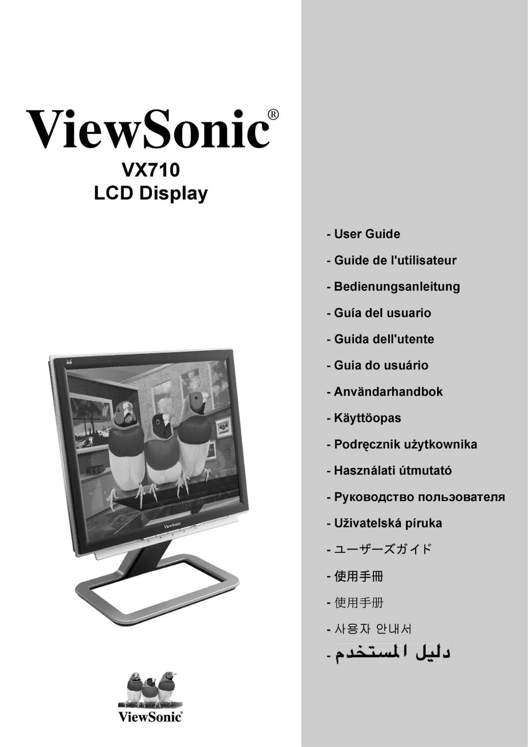 ViewSonic VX710 manual ViewSonic 