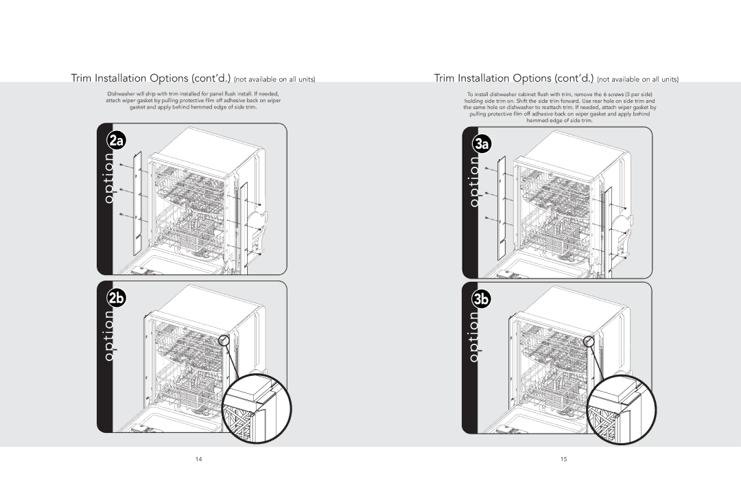 Viking 200 manual Trim Installation Options cont’d. not available on all units 