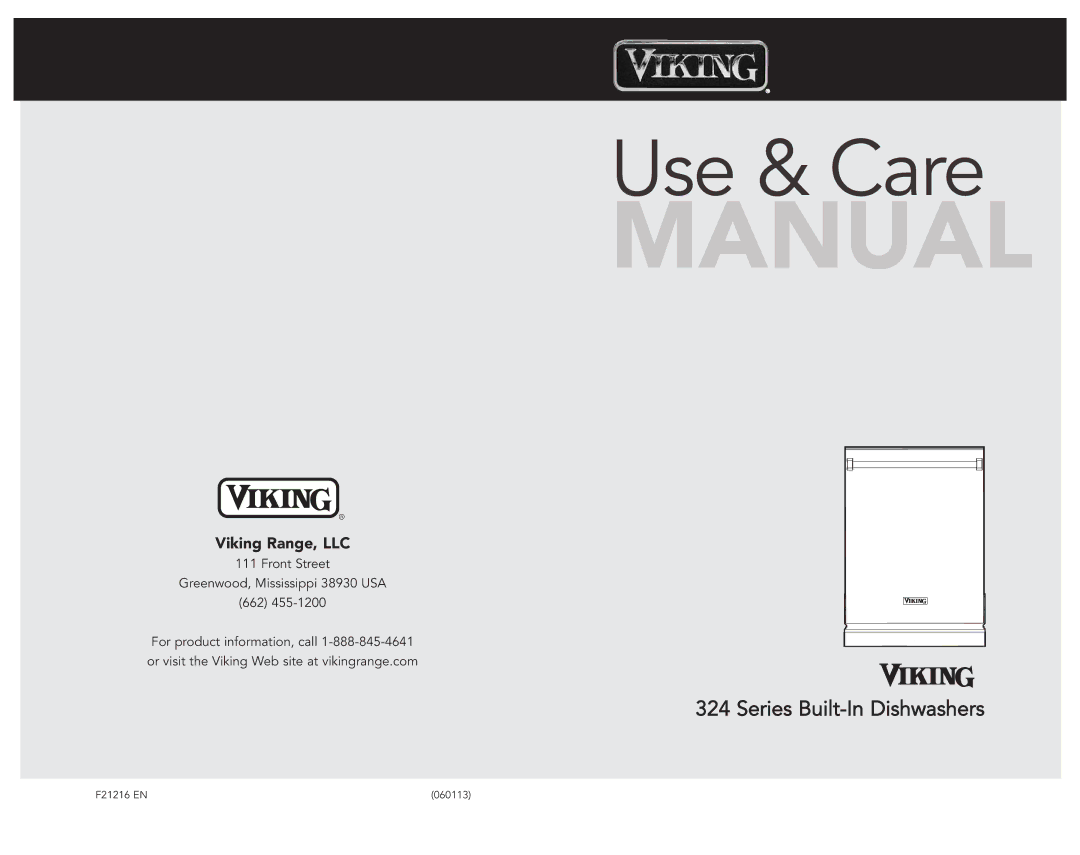 Viking 324 manual Use & Care 