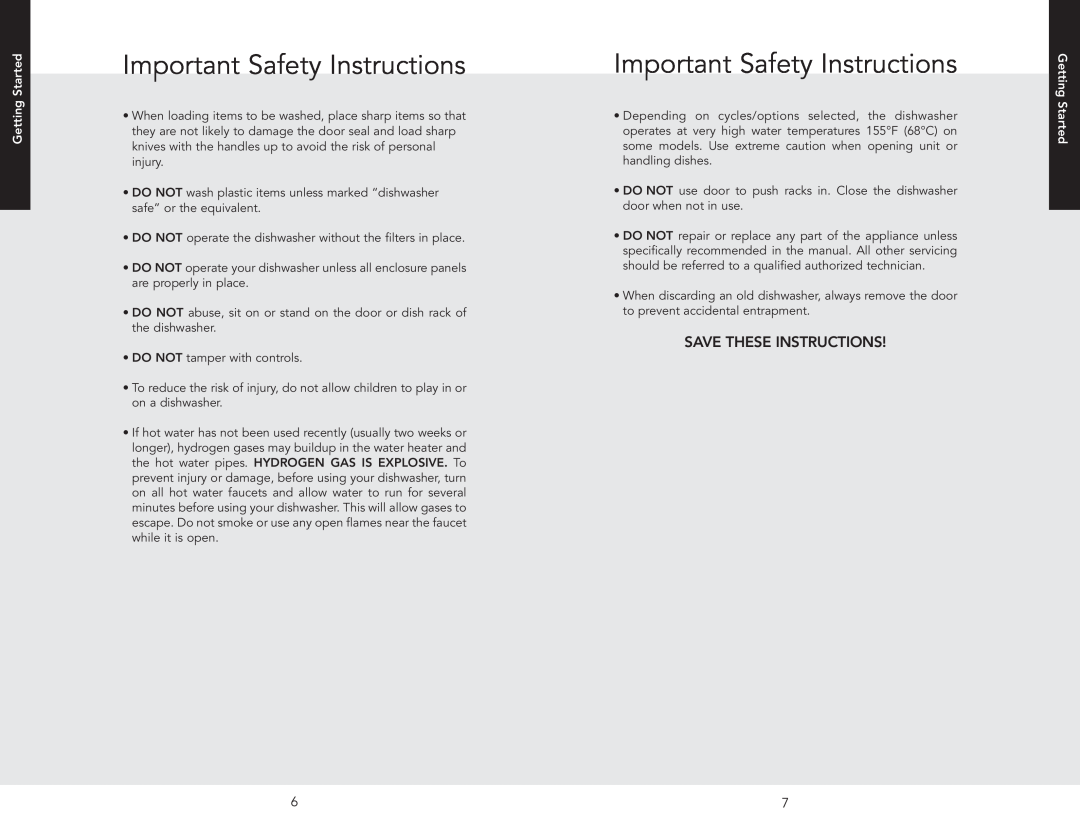 Viking 450 manual Save These Instructions, Important Safety Instructions, Getting Started 