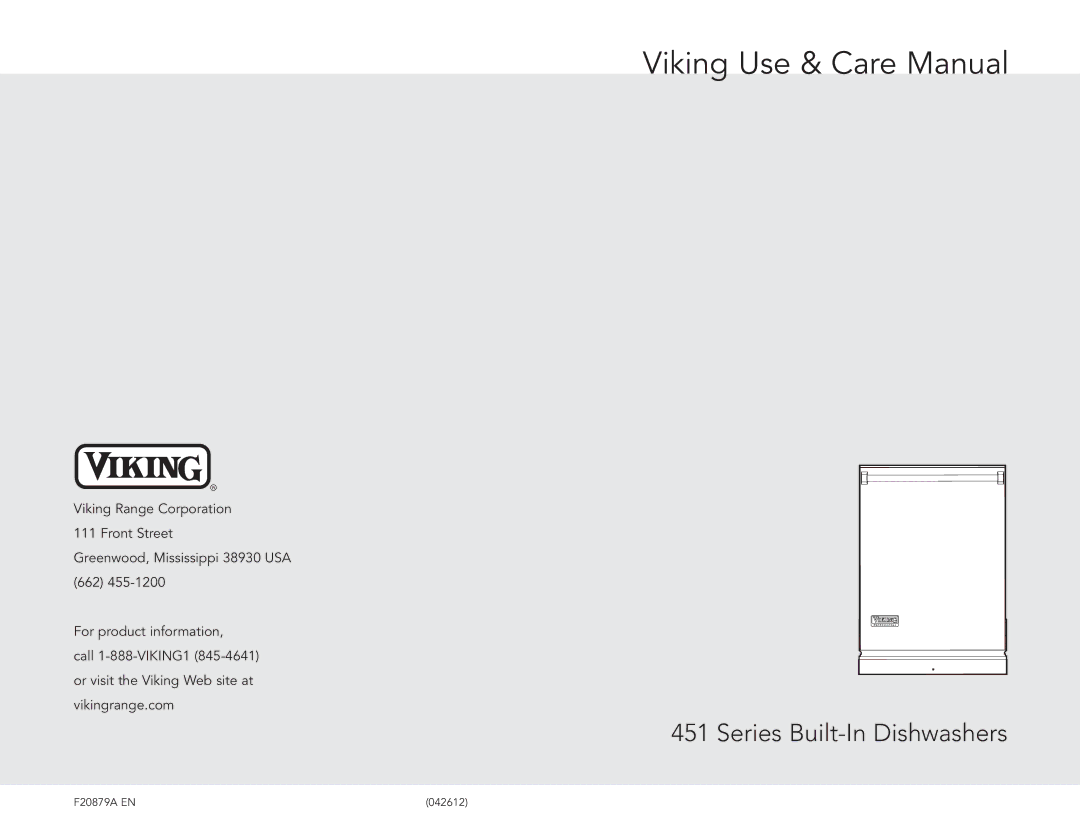 Viking 451 manual Viking Use & Care Manual 