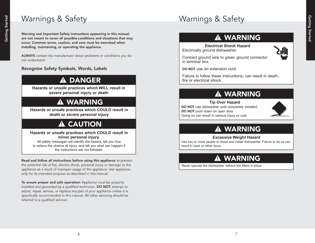 Viking 451 manual Recognize Safety Symbols, Words, Labels, Tip Over Hazard 