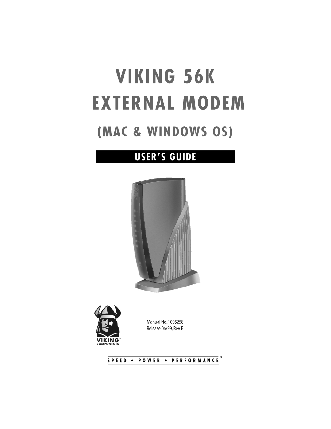 Viking manual Viking 56K External Modem 