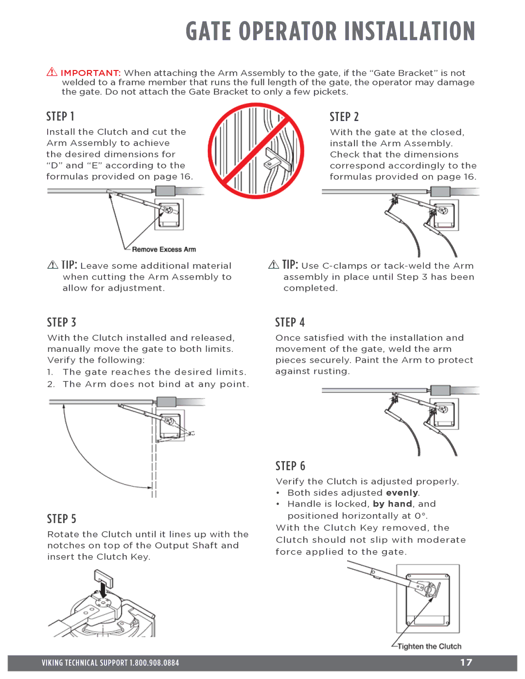 Viking Access Systems f1 gate manual Step 